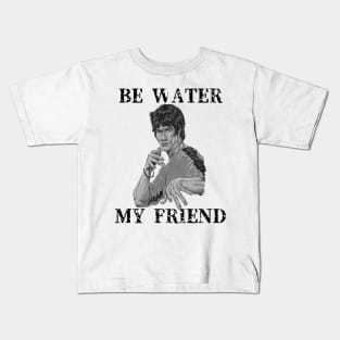 Movie Bruce Jeet Kune Do Be Water Lee Vintage Kids T-Shirt